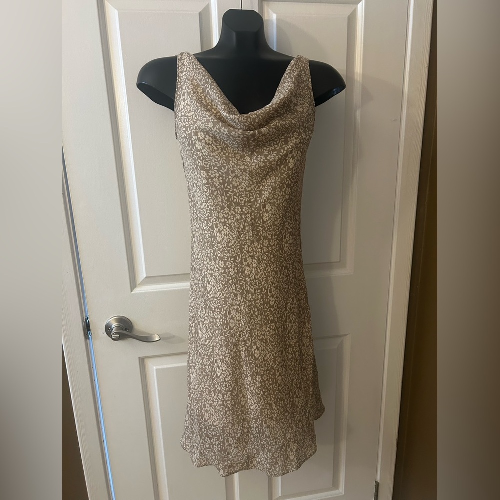 Vintage Late 90s/Y2K FMX & Co. Tan Floral Sundress Size 5/6
